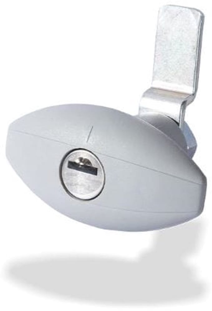 Drukslot serviceluik wit ellips zonder cilinder (pushlock)