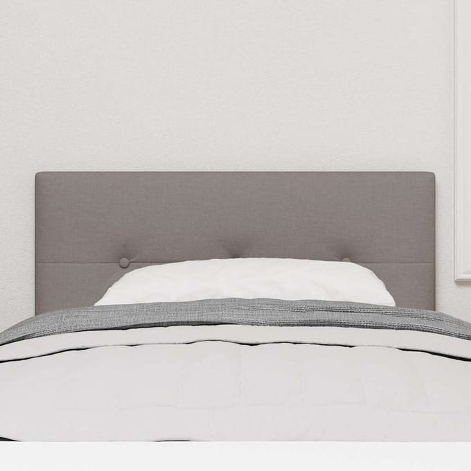 vidaXL - Hoogte - verstelbaar - hoofdbord - met - hoofdeinde - Taupe - 80 - cm - Stof