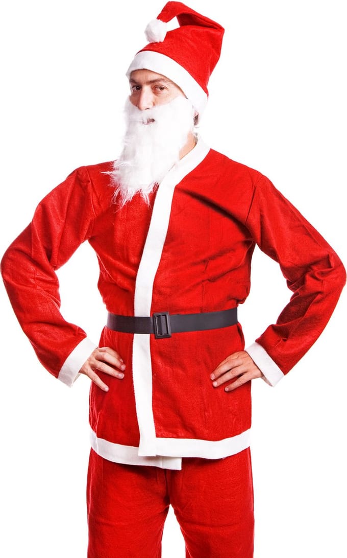 Kerstman Kostuum | Kerstman Pak | Verkleedkleding | 5-Delig | Rood