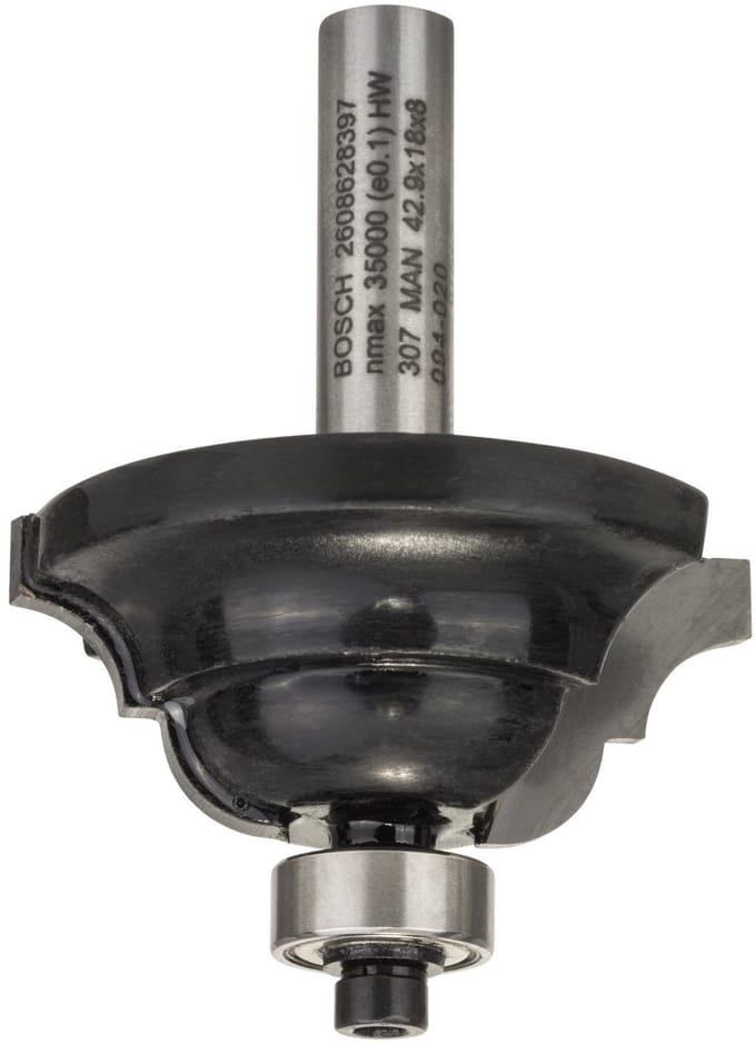 Bosch - Paneelfrees D 8 mm, R1 6,3 mm, B 15 mm, L 18 mm, G 60 mm