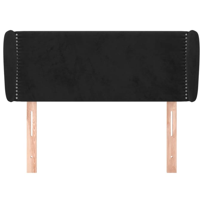 vidaXL - Hoofdbord - met - randen - 103x23x78/88 - cm - fluweel - zwart