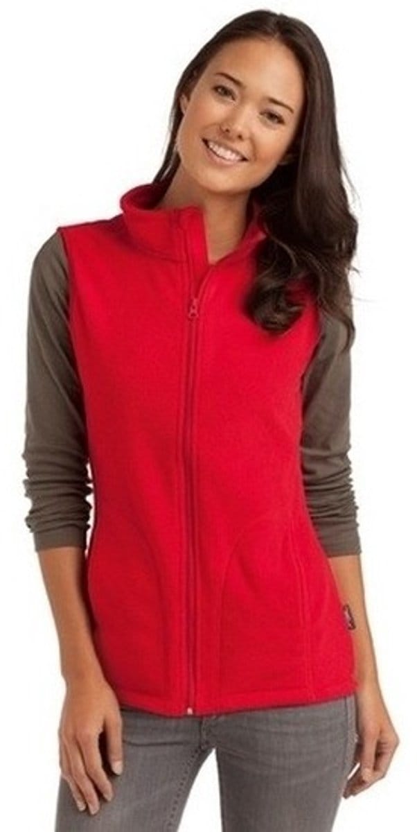 Fleece bodywarmer voor dames S Rood