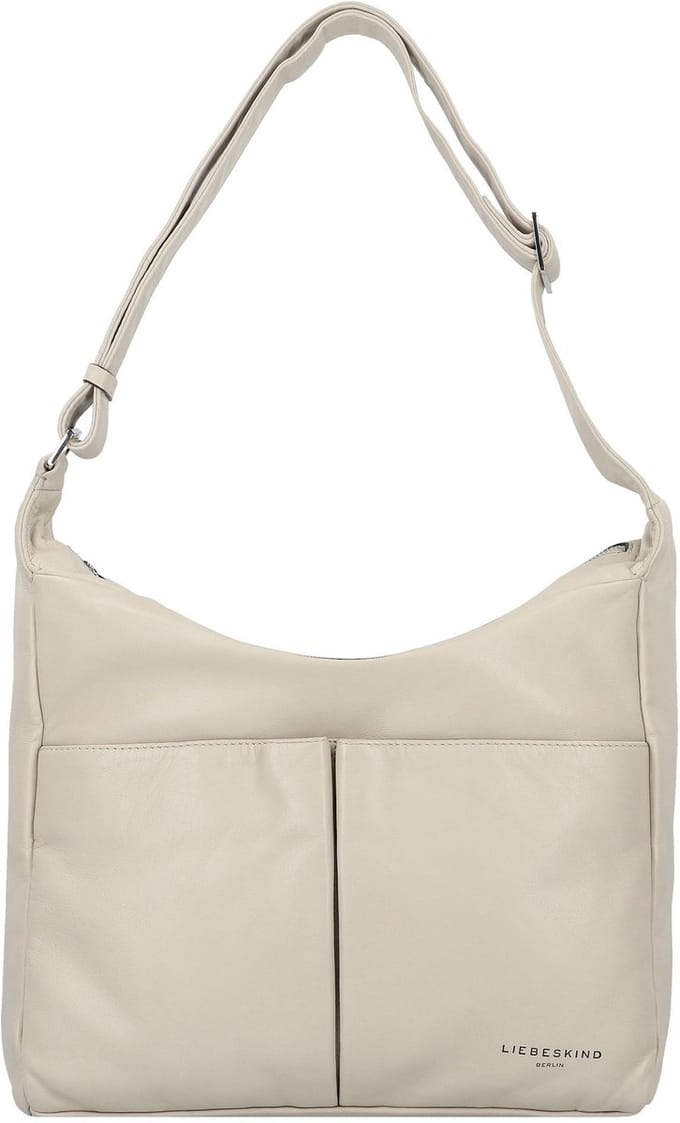 LIEBESKIND BERLIN Leren Schoudertas Hera Sheep Natural Hobo Bag Milk Crème