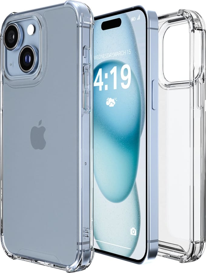 iTech Hoesje geschikt voor iPhone 15 Plus Transparant shock proof cover hoes case