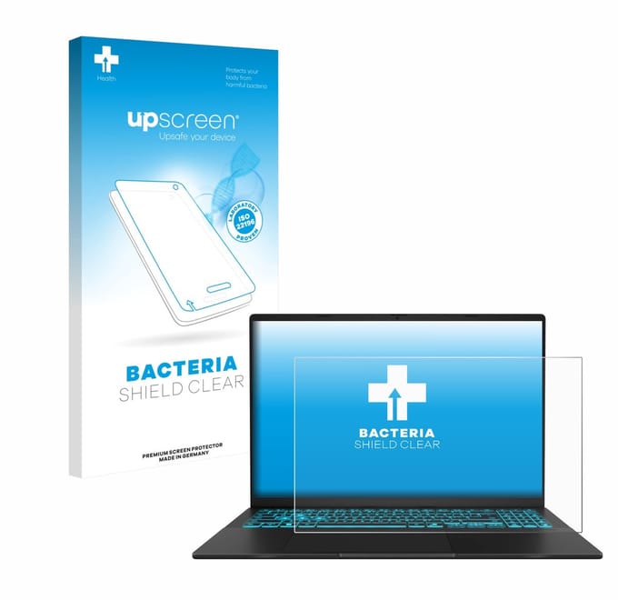 upscreen - Screenprotector voor ASUS V16 V3607 - Folie Beschermfolie transparant antibacterieel