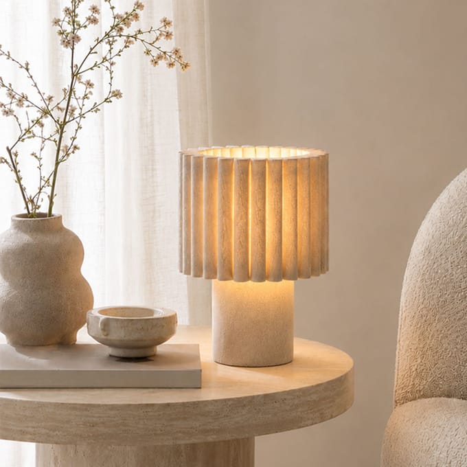 Milton & Oldbrook Tafellamp Galati Beige