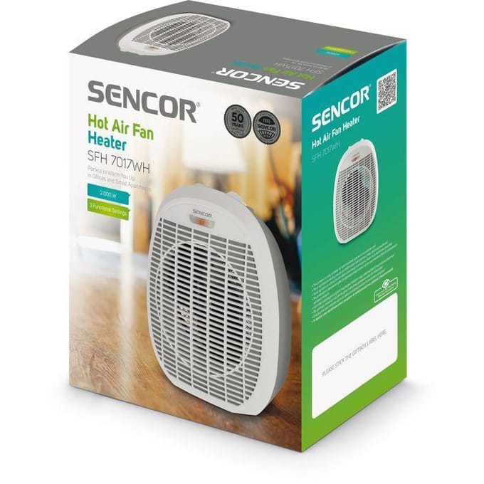 Hete lucht kachel - SENCOR - SFH 7017WH - 2000 W - 2 verwarmingsstanden - Wit