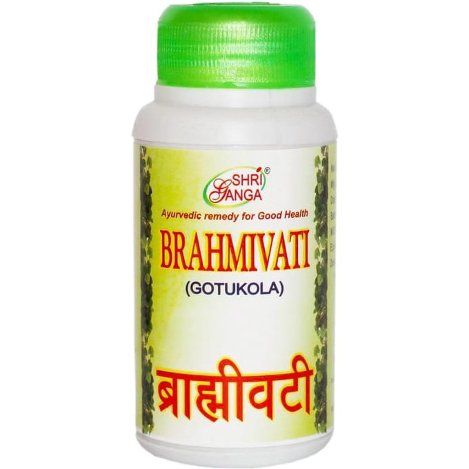 Brahmi Vati (200 tabblad), Brahmivati, Shri Ganga-apotheek