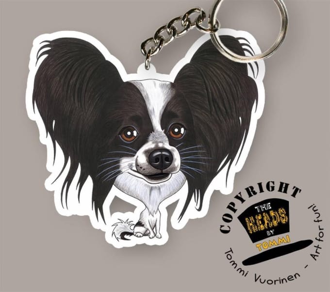 Sleutelhanger Hond Papillon