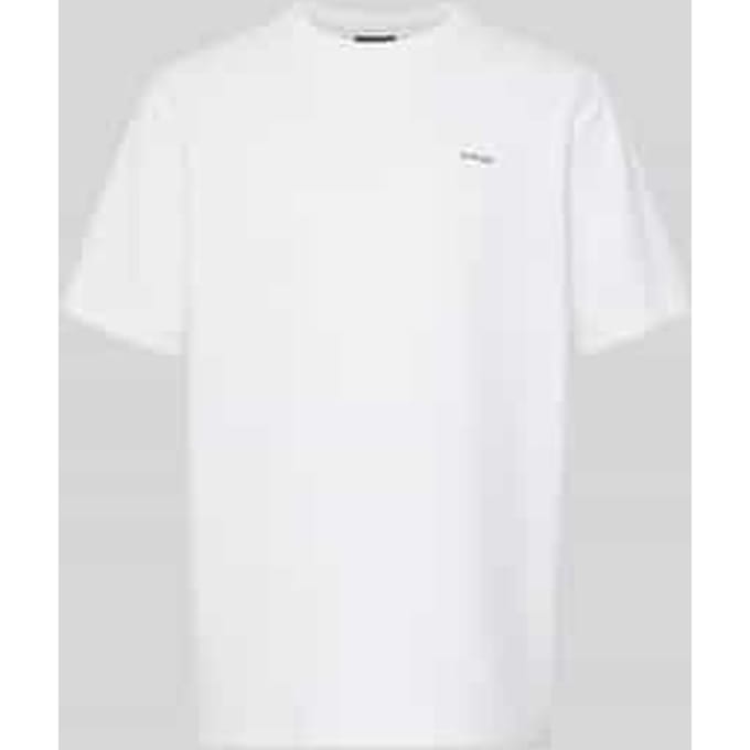 Regular fit T-shirt met structuurpatroon