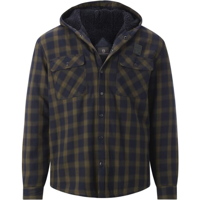 Jan Vanderstorm herren Outdoorshirt - 60/62 - olijf - Plus Size