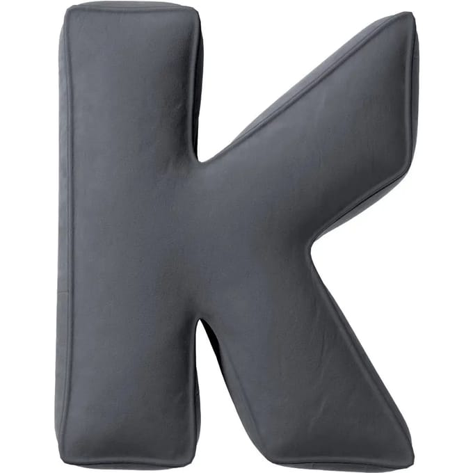 Kussen letter k Yellow Tipi Posh Velvet