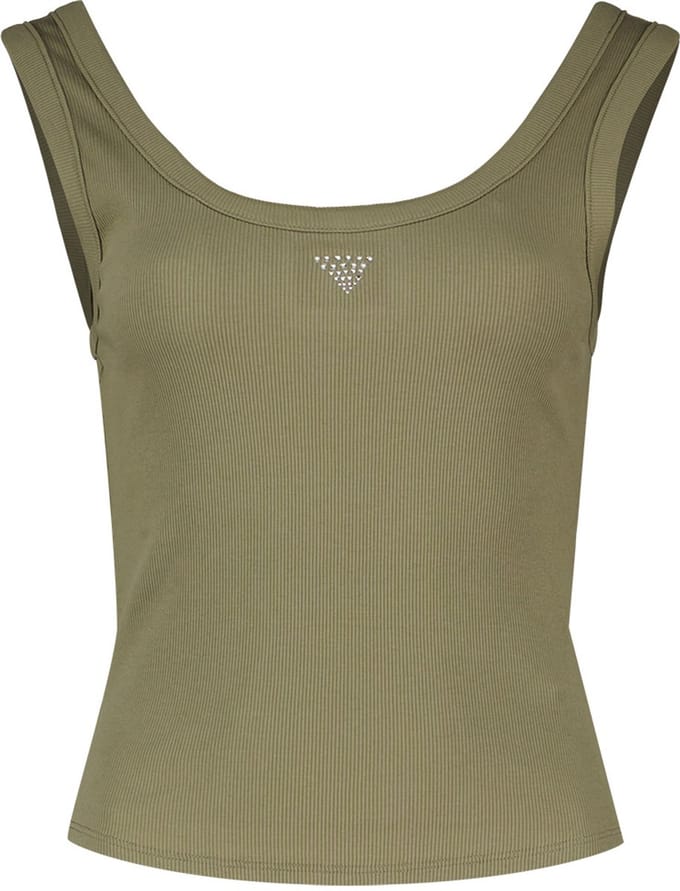 GUESS Sl Triangle Bling Ri Mossy Green Taglia: XS | Canottiere Outlet | Donna | Verde