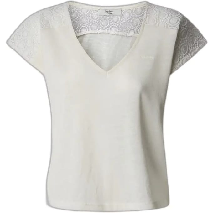 Pepe Jeans Vernetta T-shirt Met Korte Mouwen Wit XS Vrouw