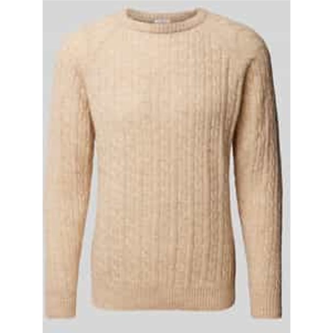 Gebreide pullover met ribboorden