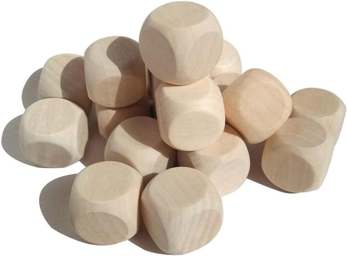 Houten Dobbelstenen - Houten Kubussen - DIY Knutselprojecten - Leeg Ontwerp - 16mm - Niet gespecificeerd