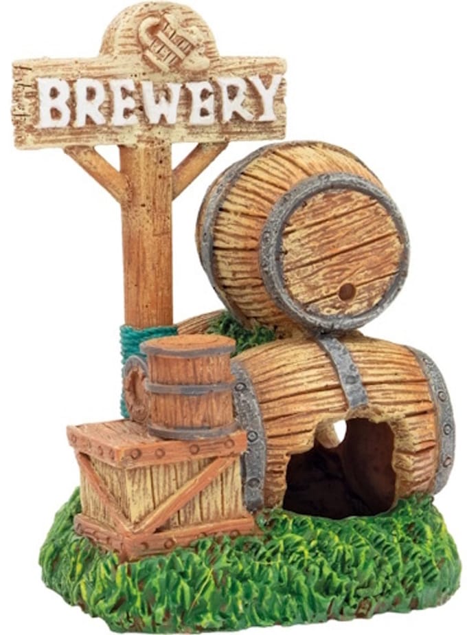 Decoratie kruik brouwerij 8,8x8,2x10,7cm
