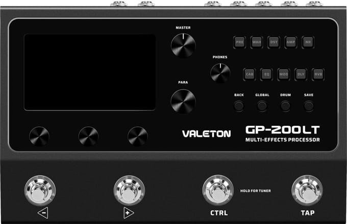 Valeton GP-200LT Multi effecten pedaal multi-effects processor IR + amp/cab simulation + effects + looper + audio interface