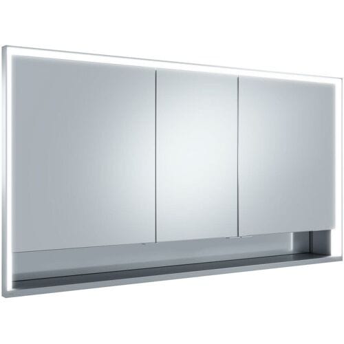Keuco Royal Lumos wall mounted mirror cabinet 140 x 73.5 cm, open shelf 14316171301