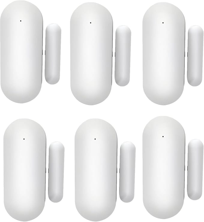 Contact Sensor - Deur Alarm - Huis Beveiligen - App Meldingen - 6 Stuks - Wit