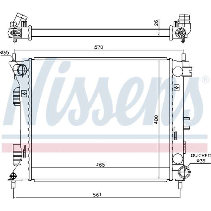 Radiator NISSENS 675007