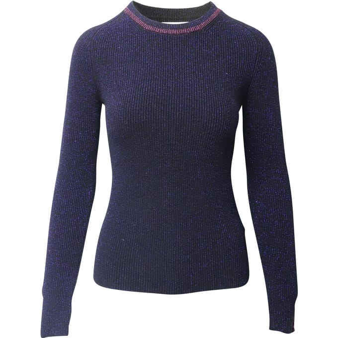 Ba&Sh Sparkling Sweater in Midnight Blue Polyester