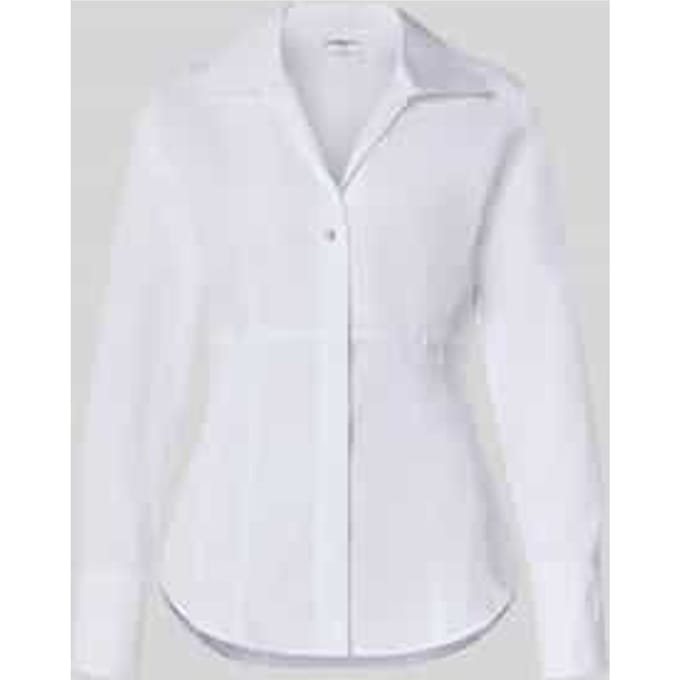 Slim fit overhemdblouse van puur katoen