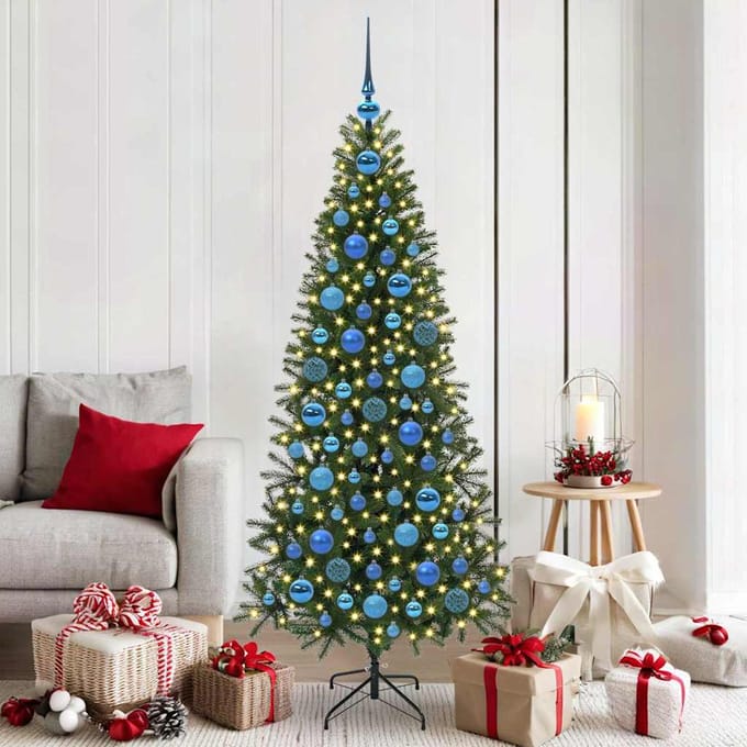 vidaXL Kerstbal Set 120 st 300 LED's Warmwit Ø 6 cm