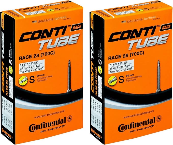2x Continental fietsbinnenband Race 28" SV 60 mm 18/25-622/630