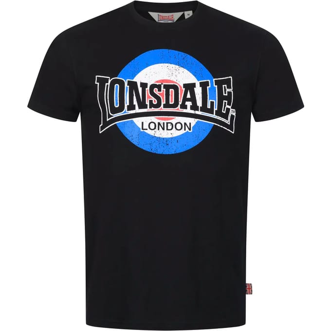 Lonsdale Huyton T-shirt Met Korte Mouwen Zwart 3XL Man