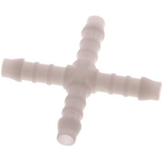 6 mm POM Kruis-Slangkoppeling [5 Stuks]