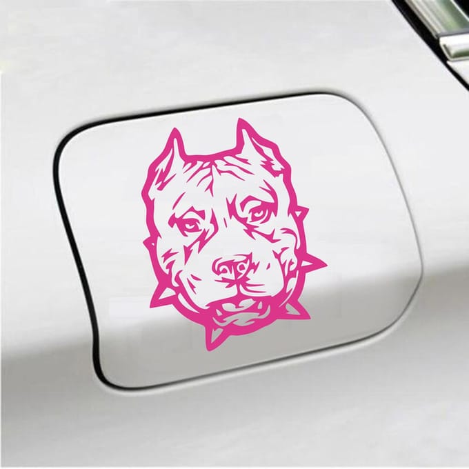 Bumpersticker - Hond - 12,3 X 10 - Roze