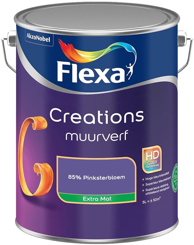 Flexa - Creations Muurverf Extra Mat - 85% Pinksterbloem - Mengverf - 5 L