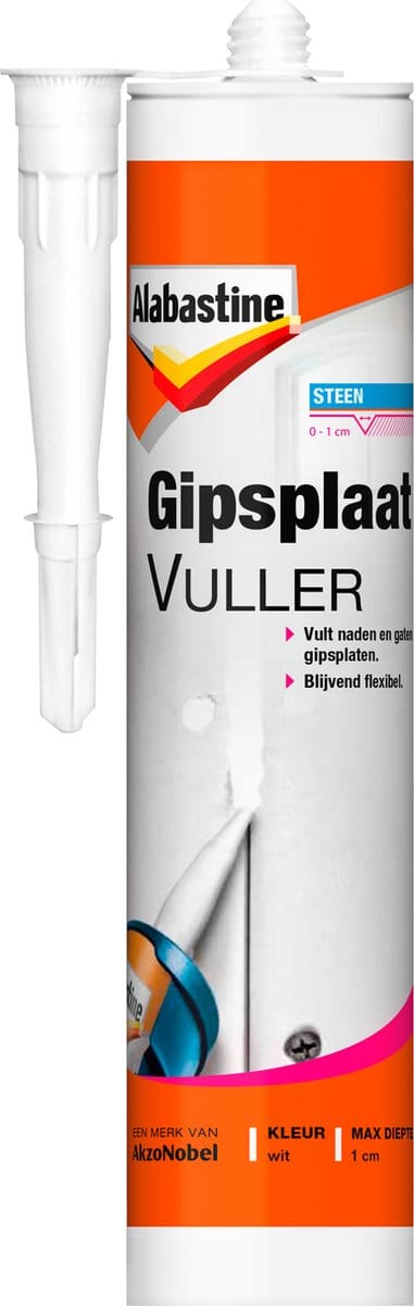Alabastine Gipsplaat Vuller - Wit - 310 ml