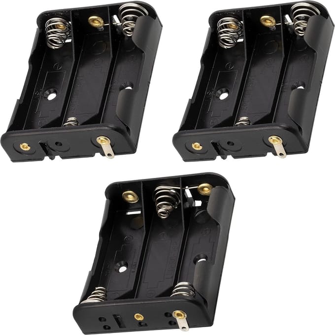 Batterijhouder Set - Batterij Behuizing - Batterijen Opslag - Drie Stuks - 5.8 x 4.7 cm