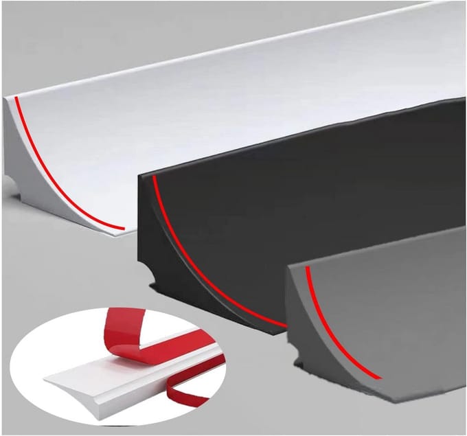 Dubbelzijdig Plakband - Waterstopper Strip - Douche Afdichting - Zelfklevend Ontwerp - 100 cm - Wit