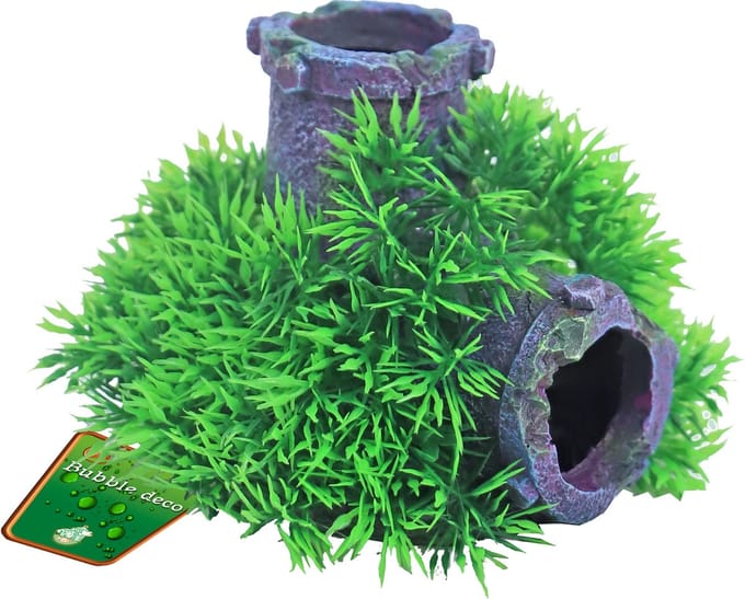De Boon Green mossbuis 11 cm aquarium ornament met bubbeluitstromer