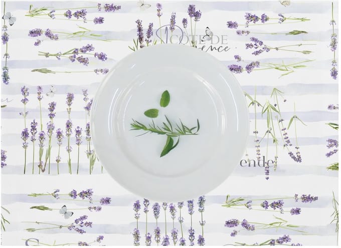 Twee x Placemat Lavendel - katoen - 35 x 48 cm