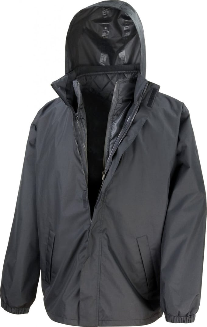 Result 3-in-1 Jacket With Quilted Bodywarmer RT215X - Black - S