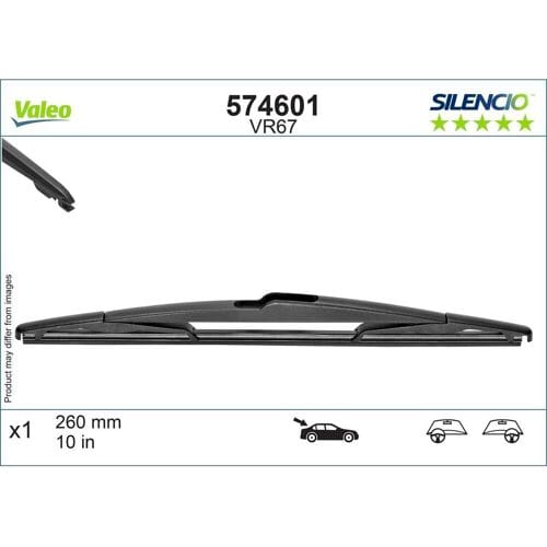 Wisserblad VALEO 574601 260mm, achter, 1 stuk