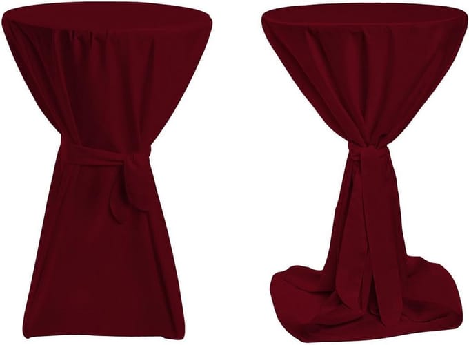 Statafelhoes Premium Bordeaux 60 cm Rond - Elegante Polyester Hoes voor Bistrotafel