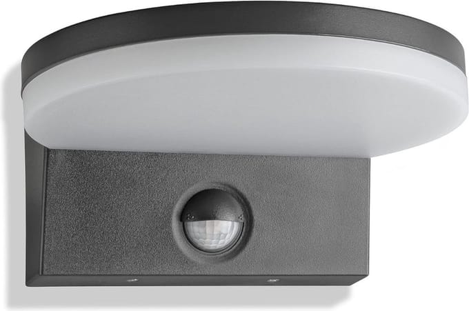 White-Label® Buitenlamp met Bewegingssensor - Wandlamp Buiten - Tuinverlichting - Zwart en Wit