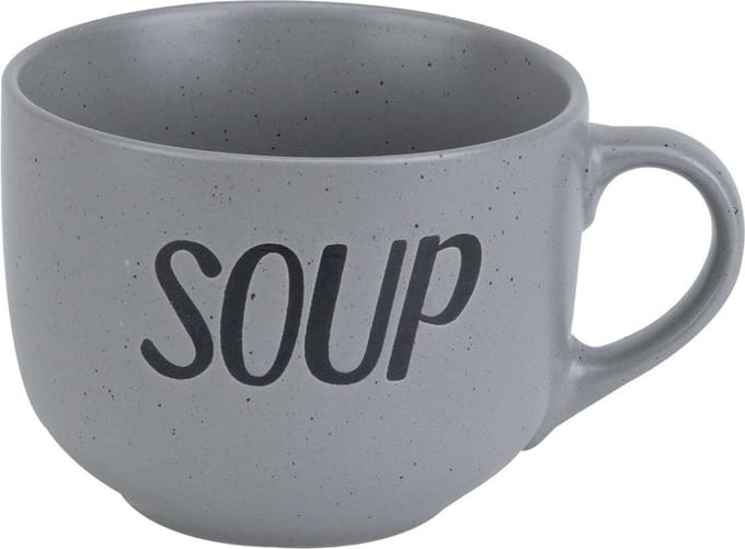 Cosy & Trendy Soepkom - grijs - 11 cm - 510 ml - Soepbeker - kommetje - schaaltje