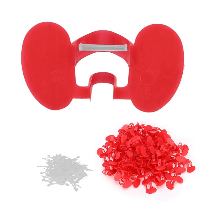 100 stuks Chicken Peeper Anti-Pecking Kipbril met Oogembolieën voor Kleine Kippen Type 2 red