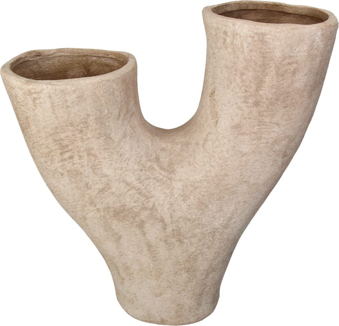 HD Collection Vaas Terracotta Ivoor 31x11.5x34cm