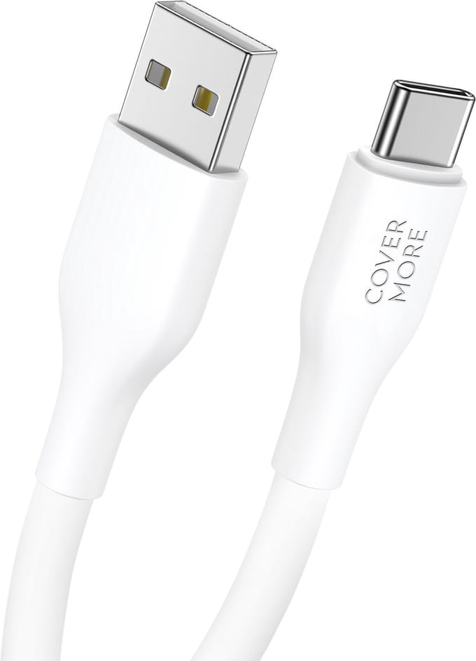 Telefoon oplader - Usb A naar usb C - Oplaadkabel - Datakabel - Oplader - Past op oude usb stekker - Usb lader - Sterk - Dik - 1m - Wit