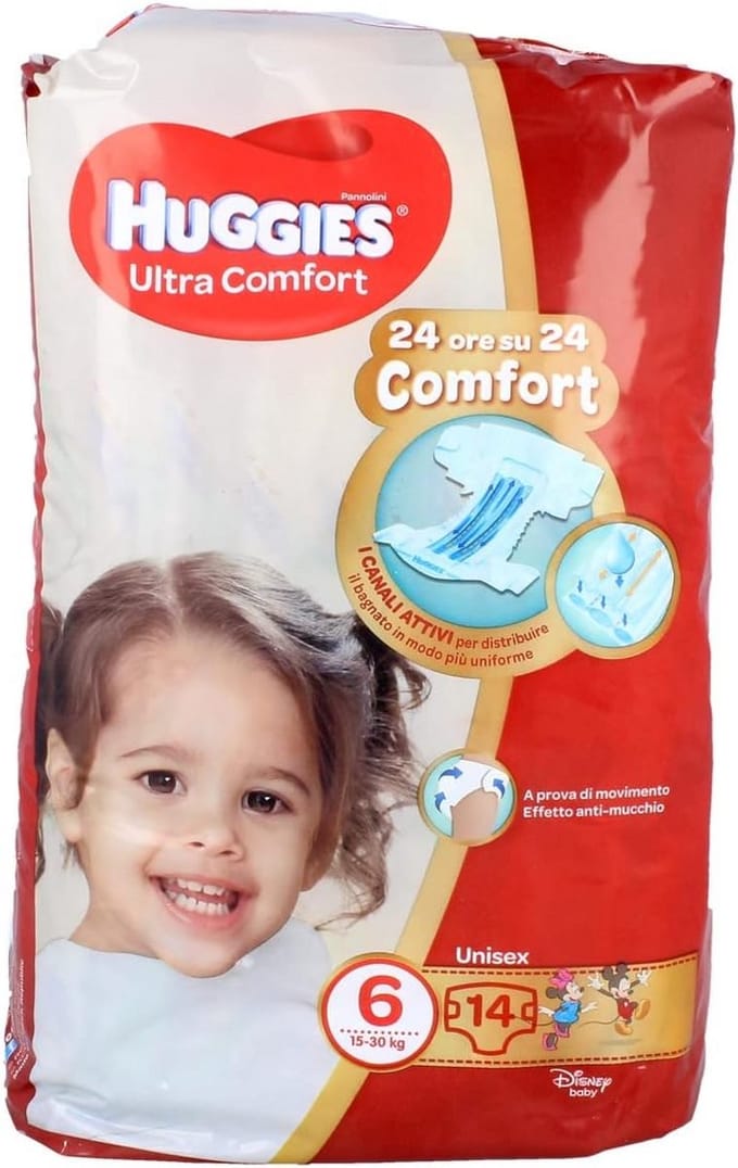 Luier Maat 6 - Pak van 14 - Ultra Comfort voor Actieve Kinderen