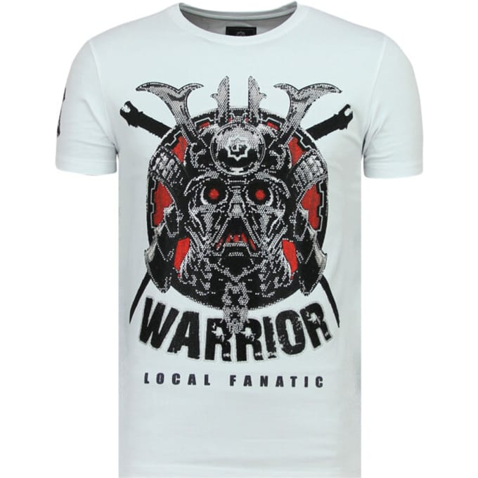 Savage Samurai - Stoere T shirt Heren - 6327W - Wit