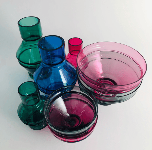 raawii Relae Bowl groot - Aquamarine blauw