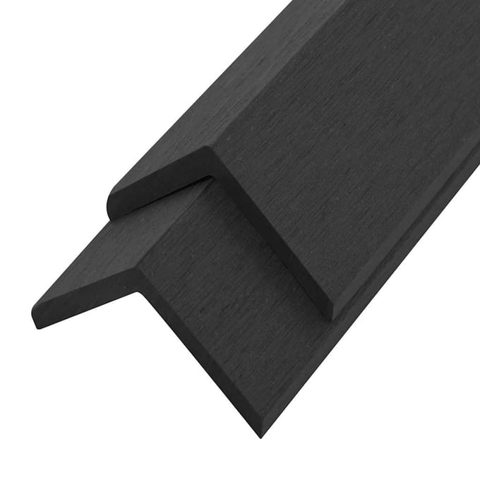 vidaXL - Terras - hoekplinten - 5 - st - 170 - cm - HKC - zwart